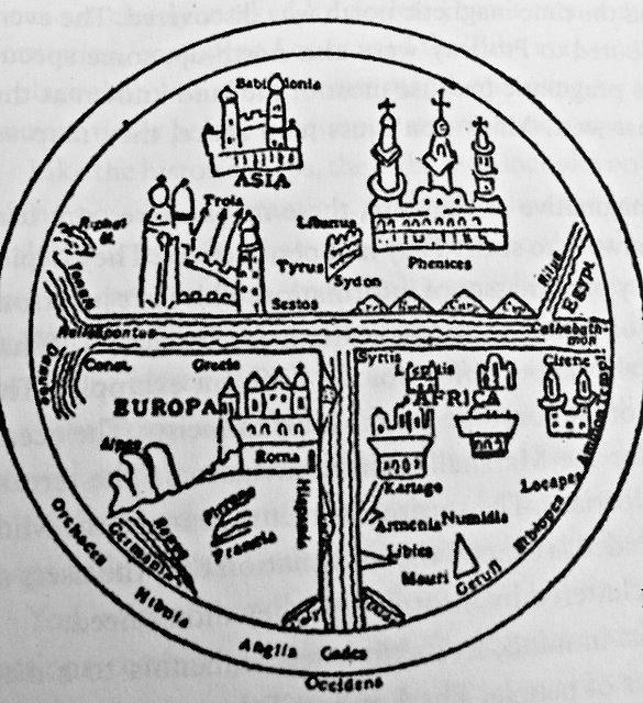 Figure 8.4.  T-O map, Leipzig, Eleventh century