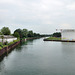 Dortmund-Ems-Kanal mit der Einfahrt des Petroleumhafens (Hafen Dortmund) / 19.08.2023