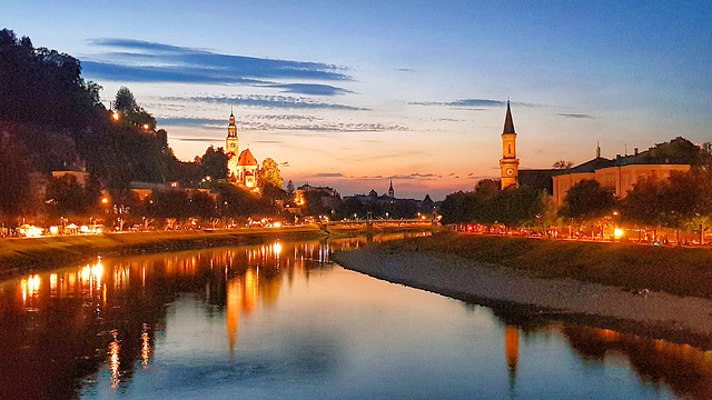 Neulich abends in Salzburg.
