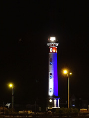 lighthouse by night