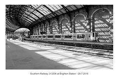Southern 313206 at Brighton on 28.7.2016