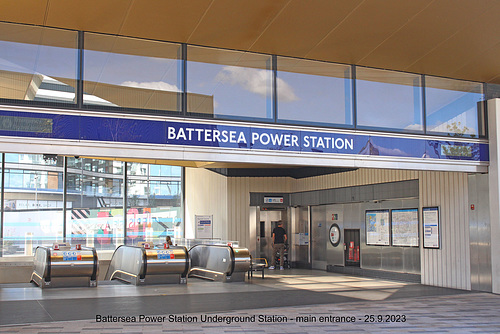 Battersea Power Station Underground Station - main entrance - 25 9 2023