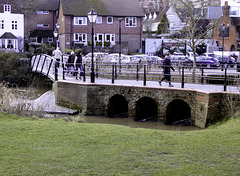 Guildford Millmead - pedestrin bridge over the River Wey