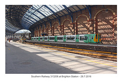 Southern 313206 - Brighton - 28.7.2016