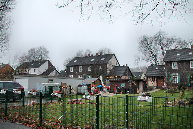 Karlstraße, Häuser der Zechenkolonie Hannover (Wattenscheid-Günnigfeld) / 18.12.2021