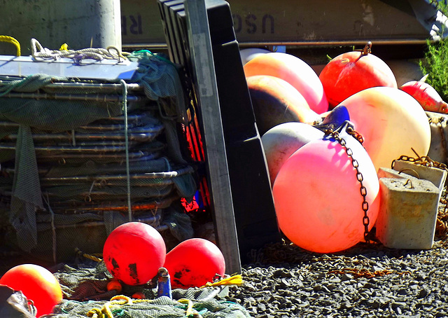 Floats and fish traps