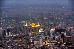 Damaskus: Blick vom Quassuin-Berg auf die City und Ommayaden-Moschee