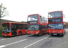 Mulleys Motorways buses in Bury St. Edmunds - 4 Nov 2025 (P1220648)