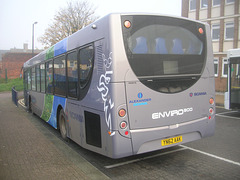 Alexander Dennis/Scania demonstrator YN62 AAK in Bury St. Edmunds - 15 Nov 2012 (DSCN9404)