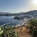 Morning light over Pandeli's port.