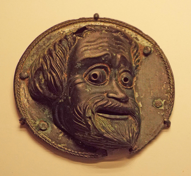 South Italian Roundel with a Comic Mask in the Getty Villa, June 2016