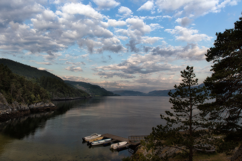 Wolken überm Trondheimfjord