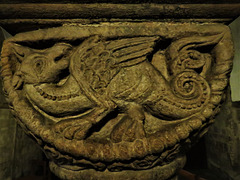 canterbury cathedral (11)dragon on mid c12 crypt capital
