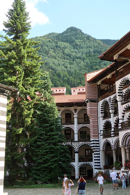 Rila Monastery courtyard