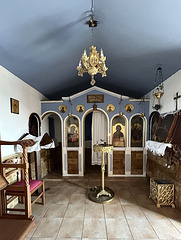 Interior of a little church.