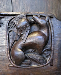 boston church,lincs (16) c14 misericord fox and geese