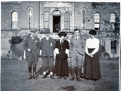 Gelston Castle, Dumfries and Galloway, Scotland c1909 (now a ruin) - Weekend Party at