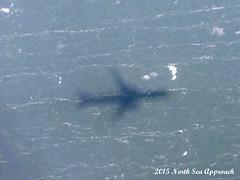 124 Our Plane's Shadow On the Sea Approaching Amsterdam