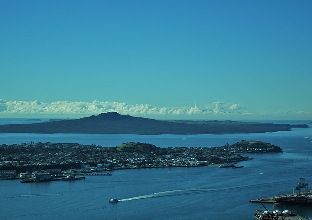 Auckland Harbour, Tamaki Strait and Rangitoto Island