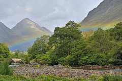 Rainbow over the River Etive, Glen Etive, Arygll, Scotland