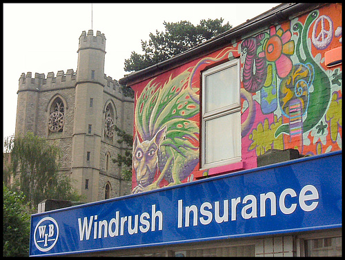 church and devil on Cowley Road