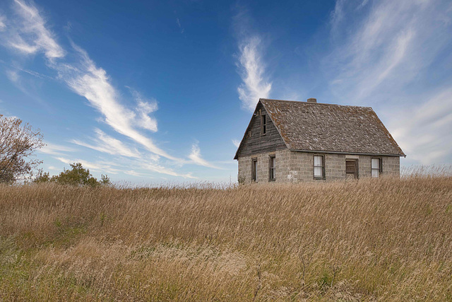 cinderblock house