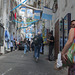 Napoli FC banners in Amalfi