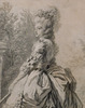 Detail of Marie Antoinette in a Park by Vigee LeBrun in the Metropolitan Museum of Art, January 2020