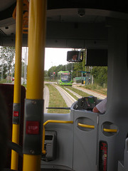 DSCN6667 On the Cambridgeshire Guided Busway - 9 Aug 2011