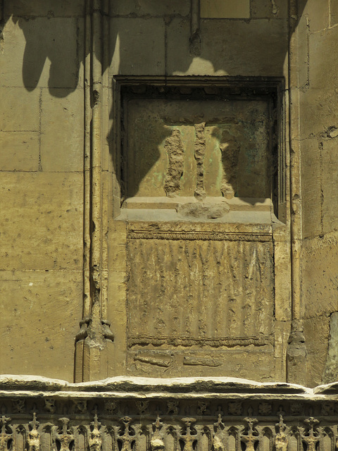 canterbury cathedral (4) early c15 representation on the s.w. porch of the altar of the sword's point