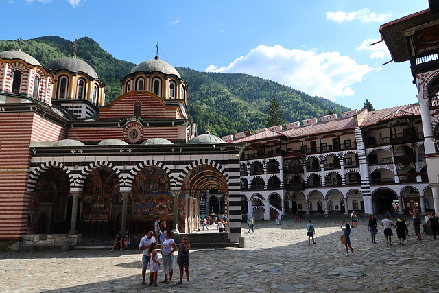 Rila Monastery courtyard