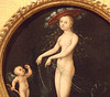 Detail of Venus & Cupid by Cranach in the Metropolitan Museum of Art, July 2011