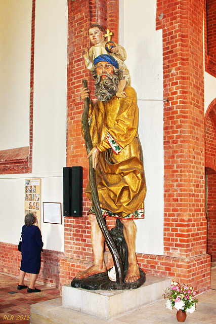 Warnemünde, Christophorusfigur in der Stadtkirche