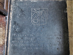 st mary abchurch london,ledger tomb of thomas harris +1673, an early tomb in the the church built in 1680-6