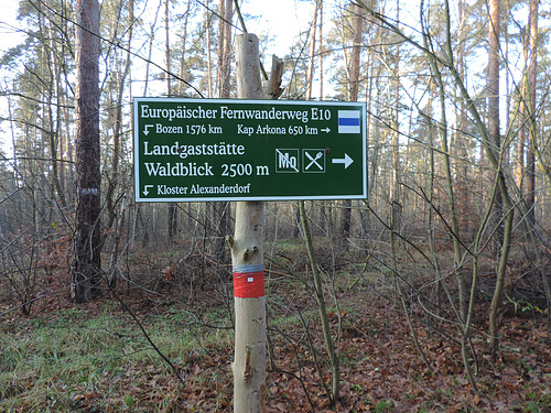 Europäischer Fernwanderweg E10 bei Alexanderdorf