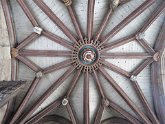 canterbury cathedral (2)rose boss in lierne vaulting in the c16 precinct gatehouse of 1507