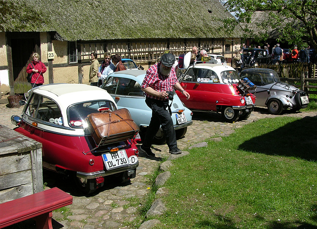 BMW Isetta 3 x und Messerschmitt Kabinenroller