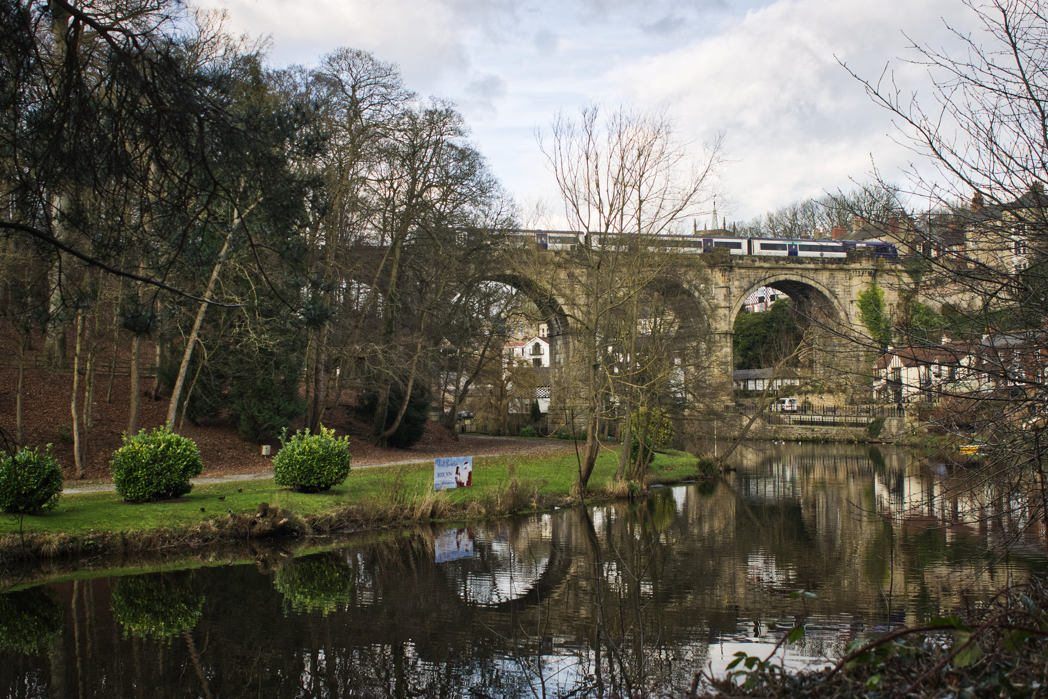 Viaduct and train