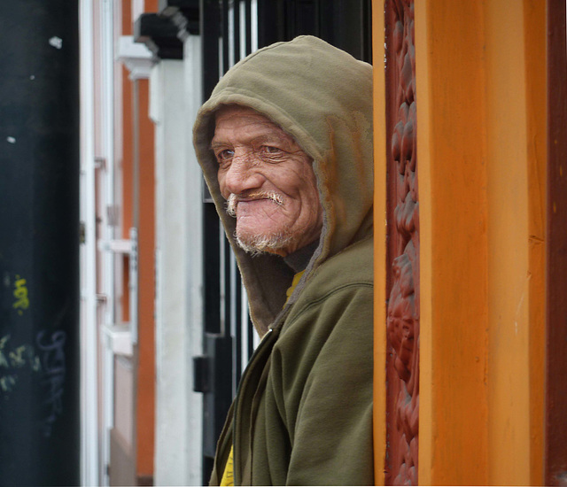 This time a smile from a man in Barranco, Lima-Peru