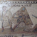 Detail of the Secutor vs. Retiarius Mosaic in the Archaeological Museum of Madrid, October 2022