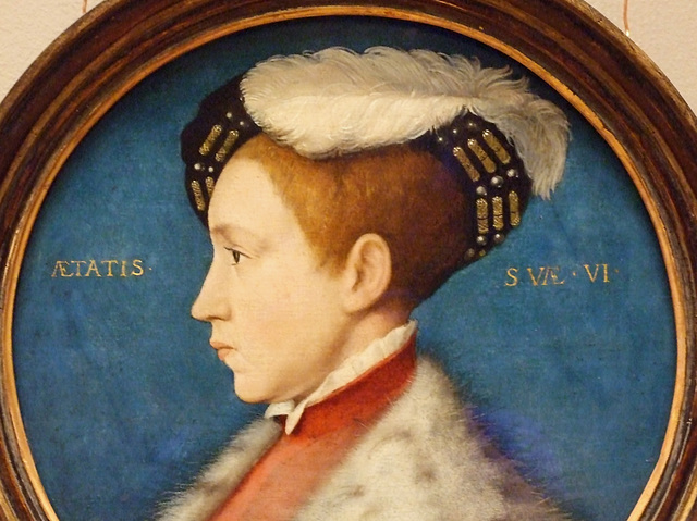 Detail of Edward VI by the Workshop of Holbein in the Metropolitan Museum of Art, July 2011