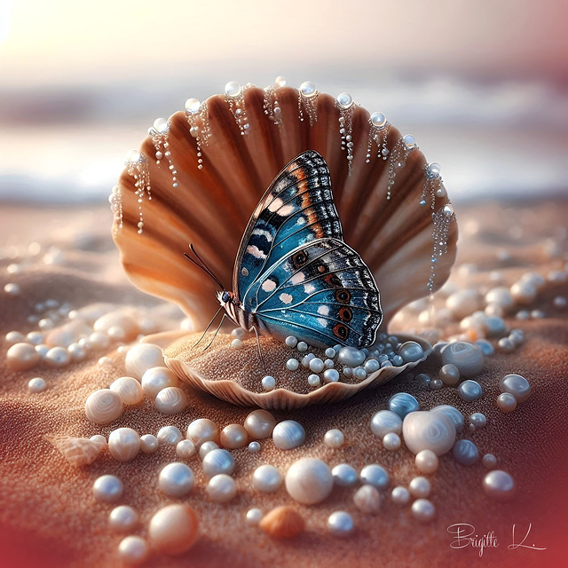 Butterfly and Pearls