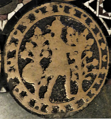 canterbury cathedral (47) early c13 roundel in pavement around shrine