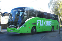 Simonds of Botesdale (Flixbus contractor) 418 (YK25 OME) in Thetford - 17 Apr 2025 (P1200803)