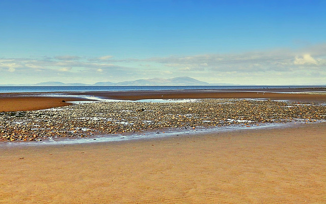 Scotland over the Solway Firth from Allonby, Cumbria
