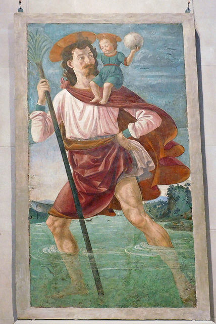 St. Christopher and the Infant Jesus by Ghirlandaio in the Metropolitan Museum of Art, February 2019