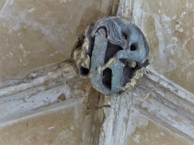 lacock abbey, wilts (78) c15 cloister vaulting boss
