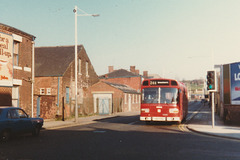 Ribble Leyland National on Mellor Street, Rochdale - 18 Apr 1981