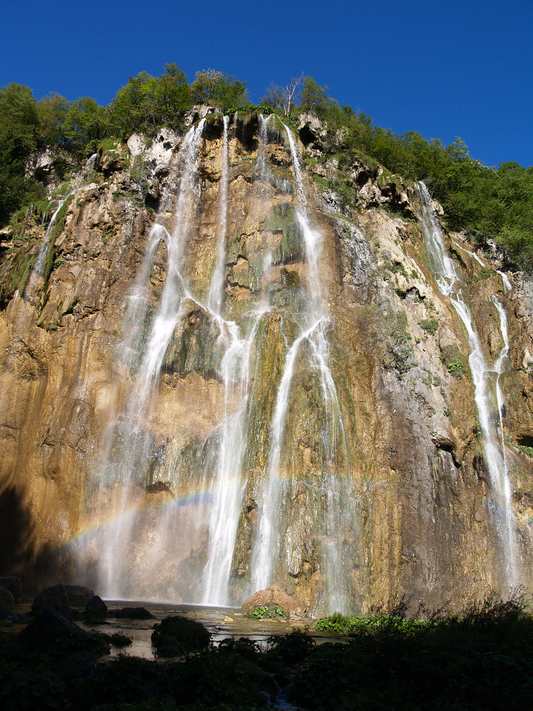 Plitvička Jezera, Rainbow in Great Waterfall