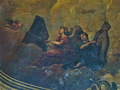 st mary abchurch     (23)detail of the dome painted 1708 by parishioner and painter/stainer william snow